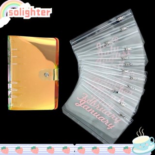 Solighter ซองเอกสาร PVC ขนาด A6 6 รู สําหรับสํานักงาน