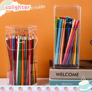 SOLIGHTER กล่องอะคริลิค อเนกประสงค์ ขนาดใหญ่ จุของได้เยอะ สําหรับใส่เครื่องเขียน เครื่องสําอาง