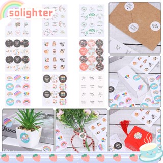 SOLIGHTER สติกเกอร์ฉลาก ลาย Thank You DIY สําหรับตกแต่งบรรจุภัณฑ์ เครื่องเขียน ของขวัญ