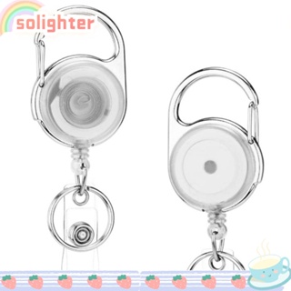 Solighter คลิปพวงกุญแจ คาราบิเนอร์ สีขาวใส 2 ชิ้น