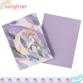 Solighter ใหม่ การ์ดอวยพรวันเกิด 3D ป๊อปอัพ สีม่วง สําหรับผู้หญิง