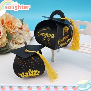 Solighter ถุงของขวัญ ลายตัวอักษร สําหรับใส่หมวกหมอ DIY