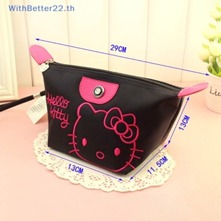 กระเป๋าเครื่องสําอาง กันน้ํา ขนาดใหญ่ จุของได้เยอะ ลายการ์ตูน Hello Kitty