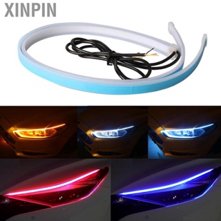 Xinpin Car Headlight Strip Light 60cm Dual Color Running Turn Signal  Tube