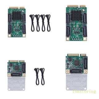 Fun mSata Mini PCIE การ์ดต่อขยาย เชื่อมต่ออุปกรณ์หลายชิ้นกับพีซีของคุณ พร้อม 2 4 พอร์ต Sata3 0