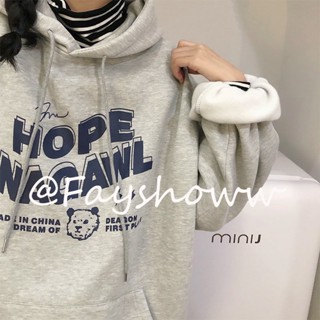 Fayshow เสื้อกันหนาว เสื้อฮู้ด fashionable INS ทนทาน ง่ายๆ WWY2390ACH37Z230911