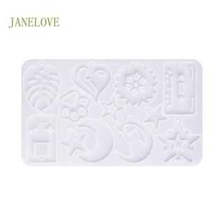 Jlove แม่พิมพ์เรซิ่น รูปหัวใจ สําหรับทําเครื่องประดับ ต่างหู DIY