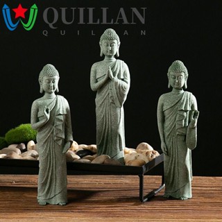 Quillan พุทธศาสนาหินทราย สีเขียว แบบสร้างสรรค์ สําหรับตกแต่งตู้ปลา