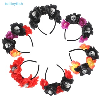 【tuilieyfish】ที่คาดผมคอสเพลย์ รูปดอกกุหลาบ สีแดง สําหรับเด็กผู้หญิง ปาร์ตี้ฮาโลวีน 1 ชิ้น【IH】