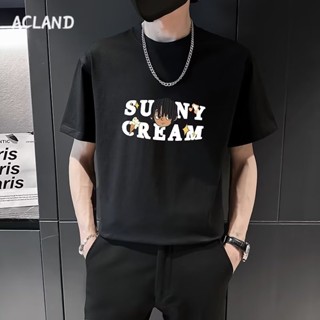 Acland เสื้อยืดผู้ชาย ผู้ชายเสื้อเชิ้ต เสื้อยืด ผ้านุ่ม ใส่สบาย ไม่หด ไม่ต้องรีด MTX2390KJU 36Z230909