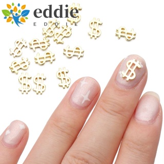 26edie อุปกรณ์ตกแต่งเล็บ ป้ายโลหะ รูปดอลลาร์ 3D สีทอง สีเงิน สําหรับผู้หญิง