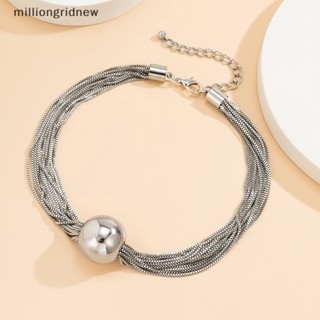 [milliongridnew] สร้อยคอโชคเกอร์ โซ่สั้น สีทอง สีเงิน ขนาดใหญ่ เครื่องประดับแฟชั่น สําหรับผู้หญิง WQL