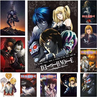 โปสเตอร์กระดาษ พิมพ์ลายการ์ตูนอนิเมะ Death Note ขนาด 42X30 ซม. สีขาว สไตล์ญี่ปุ่น สําหรับตกแต่งผนังบ้าน ห้องนั่งเล่น