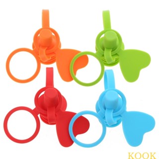 Koolkool อะแดปเตอร์ขวดน้ําซิลิโคน แบบพกพา ป้องกันการรั่วไหล สําหรับเด็ก และผู้ใหญ่ 4 ชิ้น