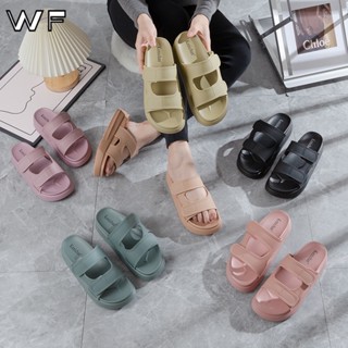 WF รองเท้าเเฟชั่นผู้หญิง รองเท้าแตะผู้หญิง สวม หูหนีบ  ส้นเตี้ย B28G0JB 37Z230914