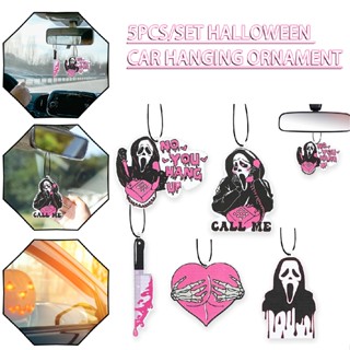 5pcs Acrylic Pendant Car Accessories Hangings Ornament Halloween Decoration