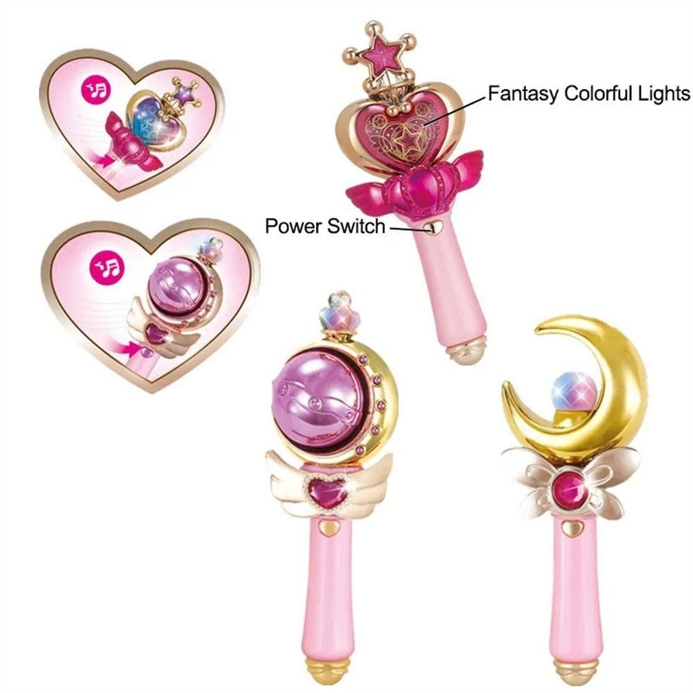 JUMBO Girl Magic Wand, ไฟ Led Princess Wand Moon Fairy Stick, เอฟเฟกต์เสียงสําหรับเด็กพร้อมแท่งไฟเพลง Shine Glow Stick ของขวัญเด็กผู้หญิง ราคา ถูกที่สุด ดีลบีเคเค แกลเลอรีภาพที่ 4