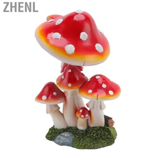 Zhenl Mushroom Decoration Synthetic Resin 5 Head Sculpture For Garden Court