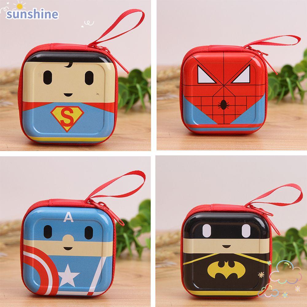 Ssunshine กระเป๋าสตางค์ ลายการ์ตูนน่ารัก ขนาดเล็ก สําหรับใส่หูฟัง สายเคเบิ้ล ของขวัญวันเกิดเด็ก
