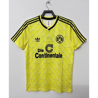 เสื้อกีฬาแขนสั้น ลายทีมชาติฟุตบอล Dortmund 1988 ชุดเหย้า คุณภาพสูง สไตล์วินเทจ