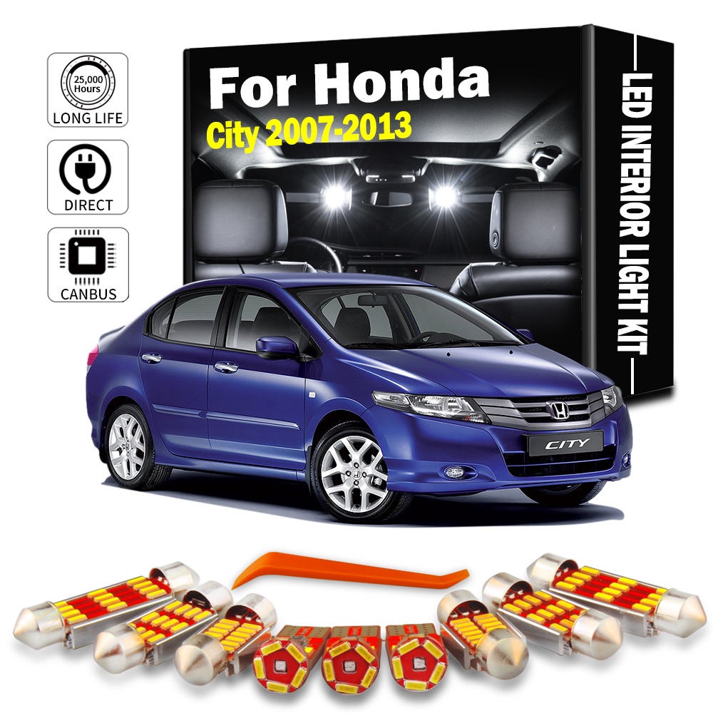 ชุดหลอดไฟ Led 8 ชิ้น สําหรับ Honda City 2007 2008 2009 2010 2011 2012 2013