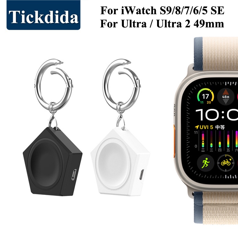 แท่นชาร์จสําหรับนาฬิกา Ultra 2 49 มม.45 มม.41 มม.Series 9 8 7 6 SE แท่นชาร์จชาร์จไร้สาย USB/Type C ส
