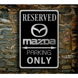 ป้ายโลหะ ลาย Mazda Parking Only สําหรับตกแต่งโรงรถ