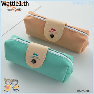 Wttle กระเป๋าดินสอ กระเป๋าเครื่องเขียน หนัง PU ขนาดใหญ่ จุของได้เยอะ ลายการ์ตูน สีเหลือง แบบสร้างสรรค์ 2 ชิ้น