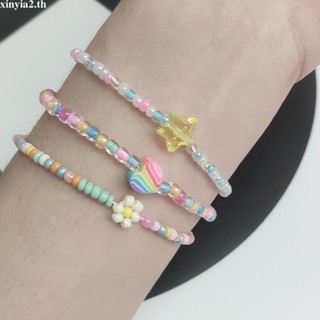 【XINYIA2.th】สร้อยข้อมือคู่รัก ลายการ์ตูน Sanrio ปรับได้ สําหรับนักเรียน