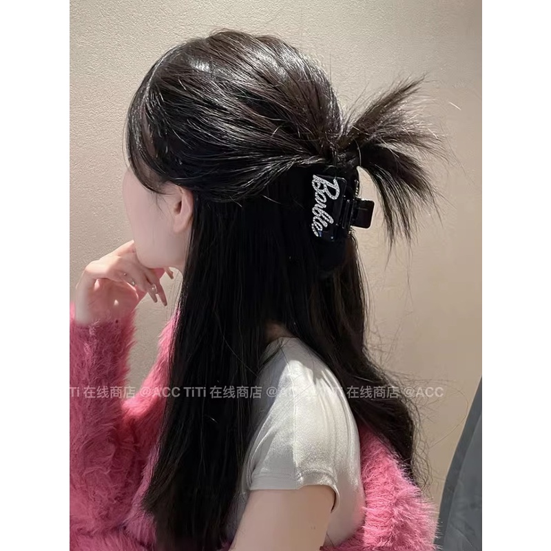 กิ๊บติดผม ประดับพลอยเทียม ขนาดเล็ก หรูหรา สีชมพู เข้ากับทุกการแต่งกาย สําหรับตุ๊กตาบาร์บี้