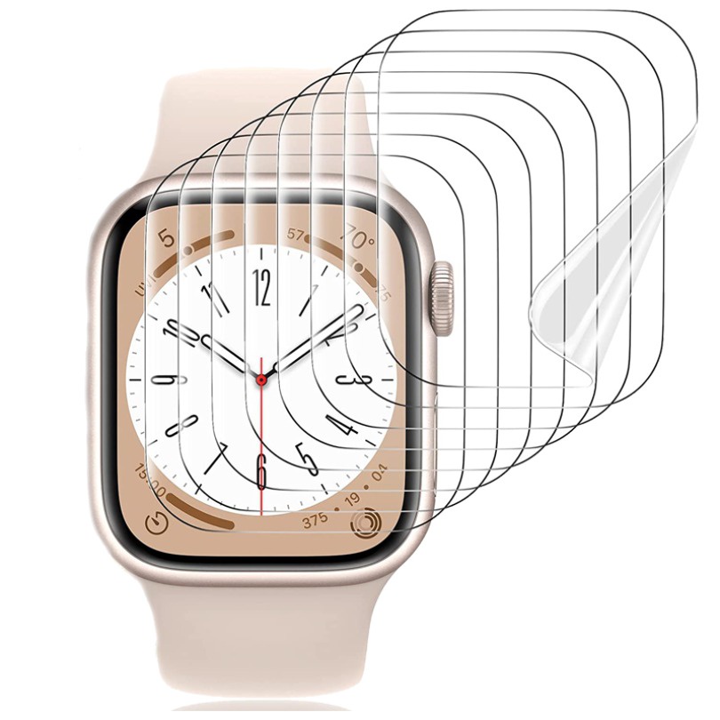 ฟิล์มไฮโดรเจลกันรอยหน้าจอ แบบนิ่ม สําหรับ Apple Watch Series 9 8 7 6 SE 5 4 3 2 1 Ultra 2 49/45/41/42/40 มม. 44 มม. 38 มม.