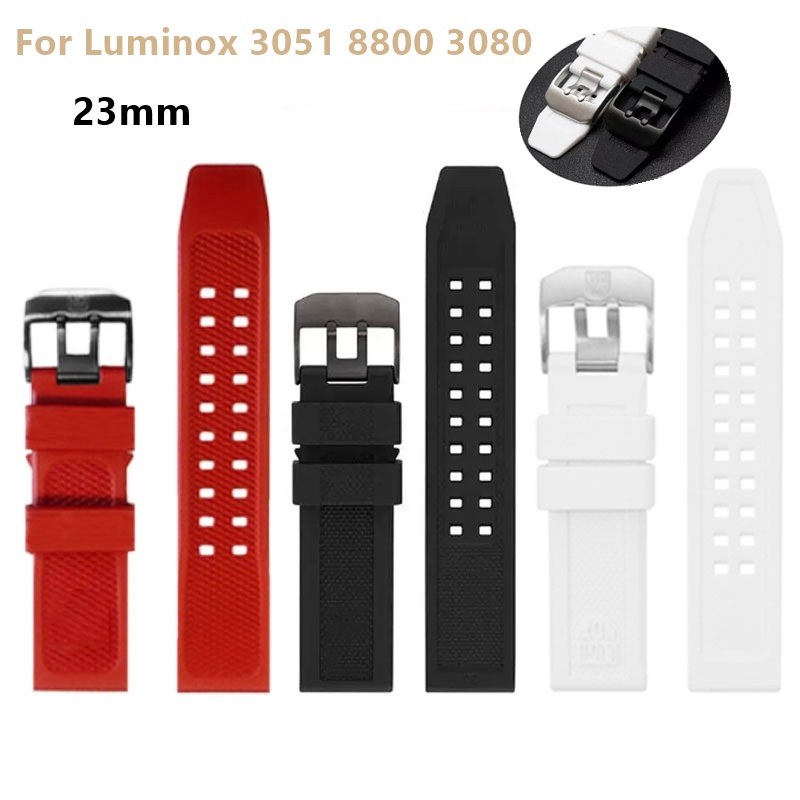 สายนาฬิกาข้อมือซิลิโคน กันน้ํา 23 มม. สําหรับ Luminox 1800 3050 3080 3150 8800 Series