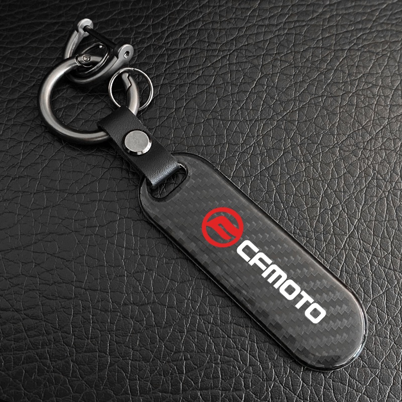ใหม่คาร์บอนไฟเบอร์รถจักรยานยนต์พวงกุญแจสําหรับ CFMOTO 400NK 650NK 150NK 250NK 400GT 800MT 650MT CF50