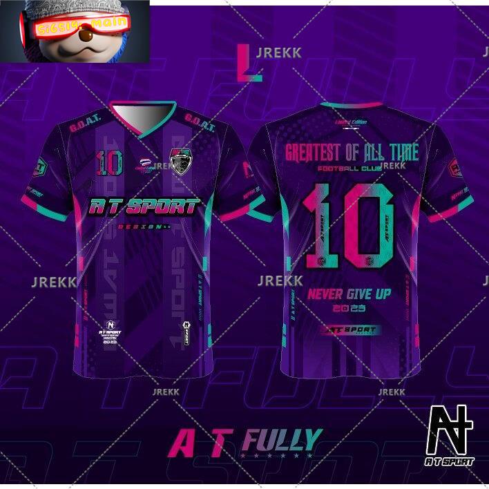 เสื้อสเวตเตอร์พิมพ์ลาย AT Sports AT Full Print [สีม่วง 10-15]
