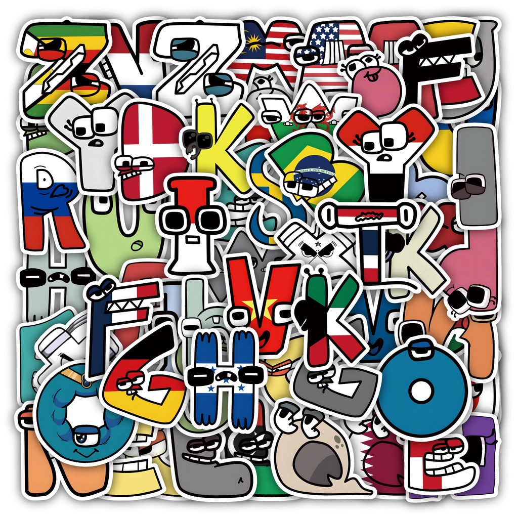 Lanlanstickersworld สติกเกอร์ตัวอักษร สําหรับติดตกแต่งหมวกกันน็อค จักรยาน 62 ชิ้น