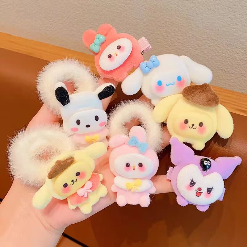 ยางรัดผมกำมะหยี่ขนนิ่ม ลาย Sanrio แฟชั่น น่ารัก thumbnail 5