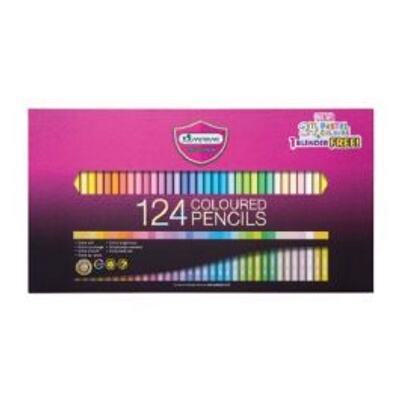 สีไม้ Masterart 124 สี 124 แท่ง / ดินสอสี มาสเตอร์อาร์ต 124 สี หัวเดียว (24สีพาสเทล)(3ชั้น)