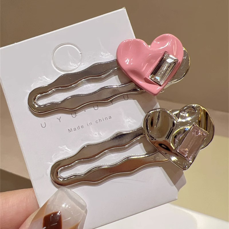 กิ๊บติดผมโลหะ ประดับเพชร คุณภาพสูง สําหรับผู้หญิง 2023