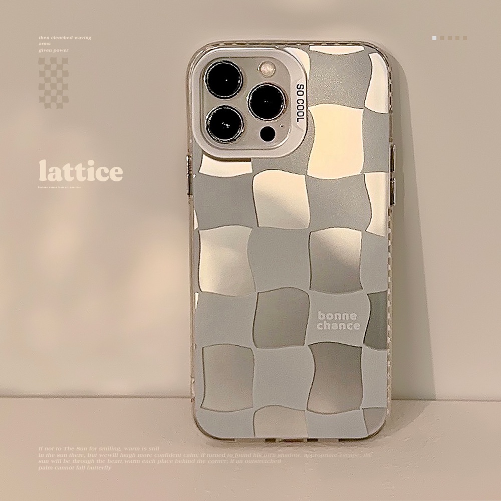 เคสโทรศัพท์มือถือ ซิลิโคน tpu แบบแข็ง ลายตาราง สีฟ้านม เรียบง่าย สําหรับ iphone 11 12 13 14 15 pro max plus