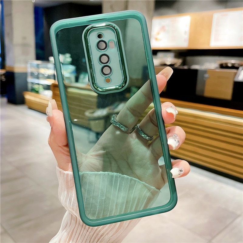 สําหรับ OPPO Rneo 2F / Reno 2Z เคสโทรศัพท์มือถือ ซิลิโคนนิ่ม TPU ใส บาง กันกระแทก พร้อมฝาครอบป้องกันเลนส์
