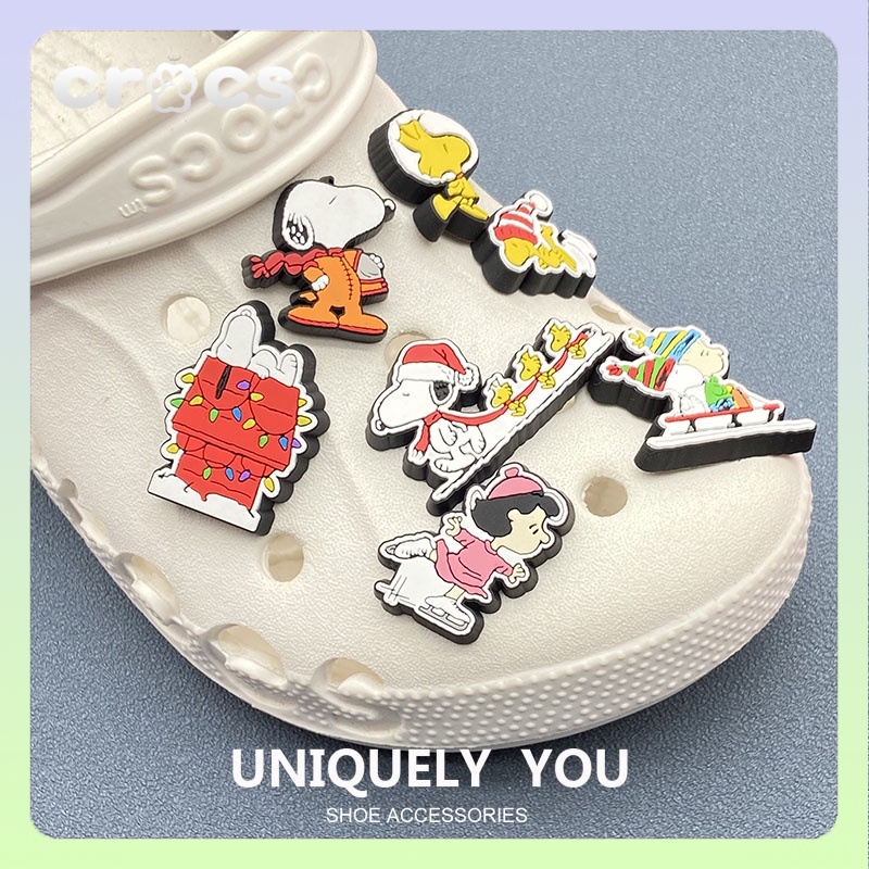 jibbitz crocs หัวเข็มขัด รูปการ์ตูน Snoopy  ตัวติดรองเท้า crocs อุปกรณ์เสริม สําหรับตกแต่งรองเท้า jibbitz crocs เกาหลี