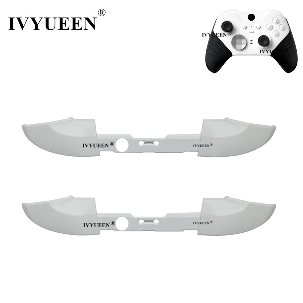 Ivyueen อะไหล่ปุ่มกดควบคุมกันชนไร้สาย RB LB คุณภาพสูง สีขาว สําหรับ Microsoft Xbox Elite Series 2 Core 2 ชิ้น