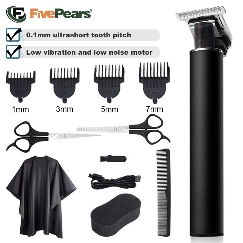 FivePears Hair clipper Professional,0mm Haircut Machine，Cordless Hair Cutting Machine,Electric Beard