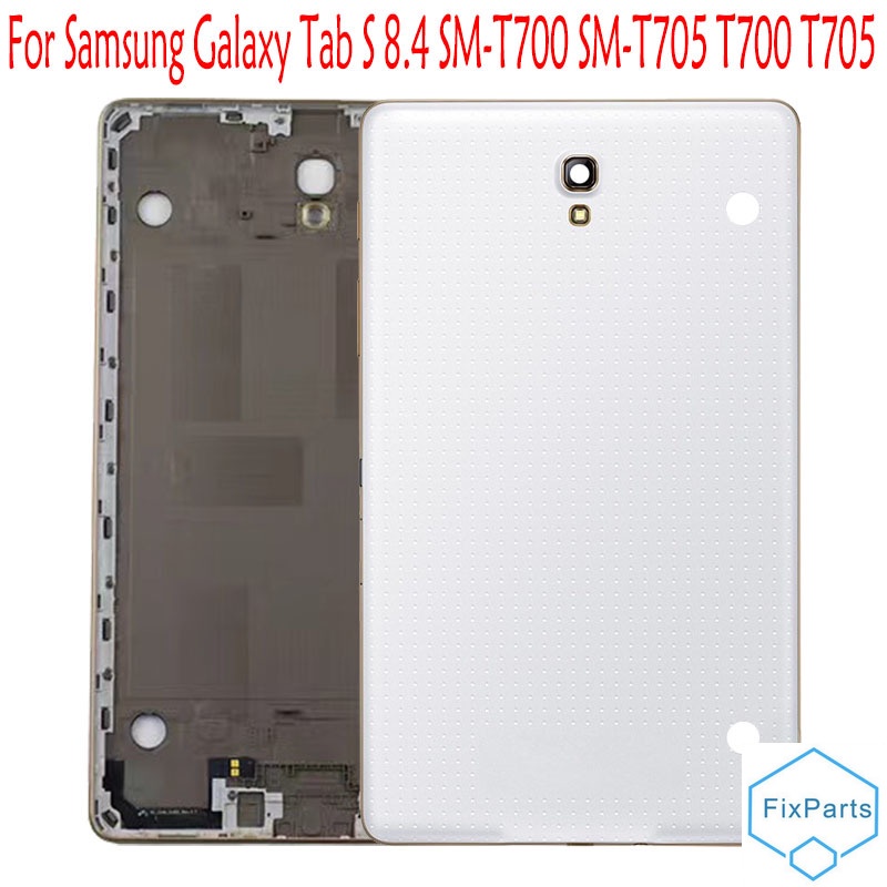 ฝาครอบแบตเตอรี่ ด้านหลัง สีขาว สีดํา สําหรับ Samsung Galaxy Tab S 8.4 SM-T700 SM-T705 T700 T705 1 ชิ