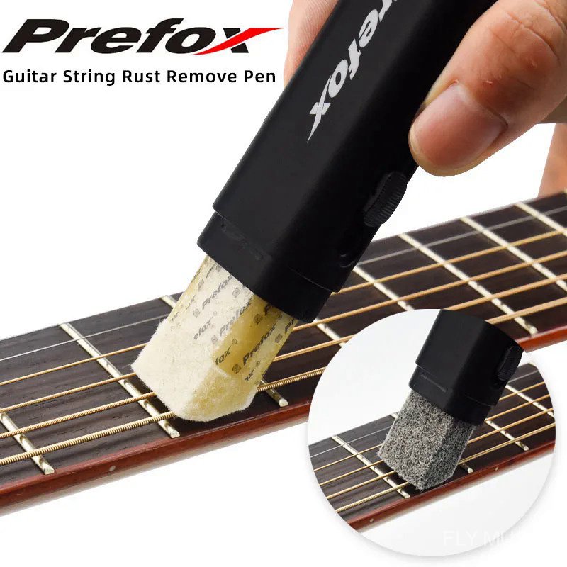 Prefox AC301 ปากกากําจัดสนิม สําหรับสายกีตาร์ กําจัดสนิมอนุภาค / จุดหล่อลื่นสตริงเพิ่มวงจรบริการ