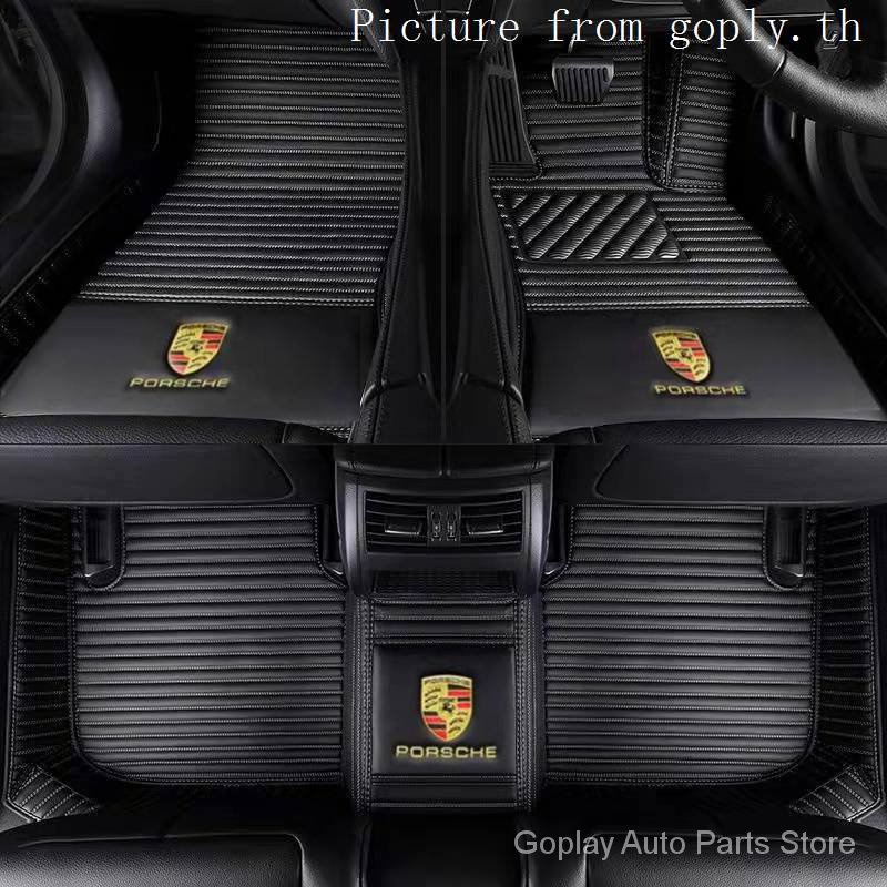 Porsche cayenne 718 911 Boxster Macan/Macan 4 Electric พรมปูพื้นรถยนต์ แบบหนัง กันน้ํา