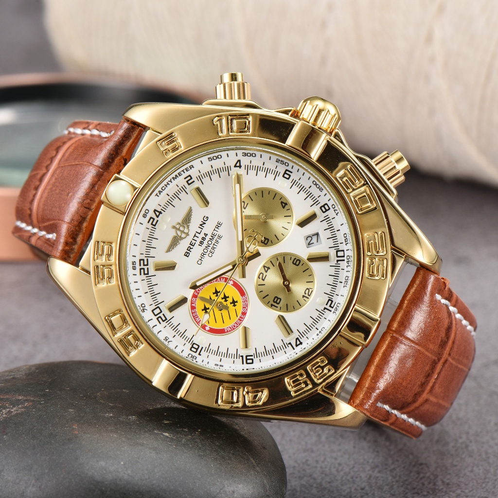 breitling นาฬิกาข้อมือควอตซ์แฟชั่น สายเข็มขัด อเนกประสงค์ สําหรับบุรุษ