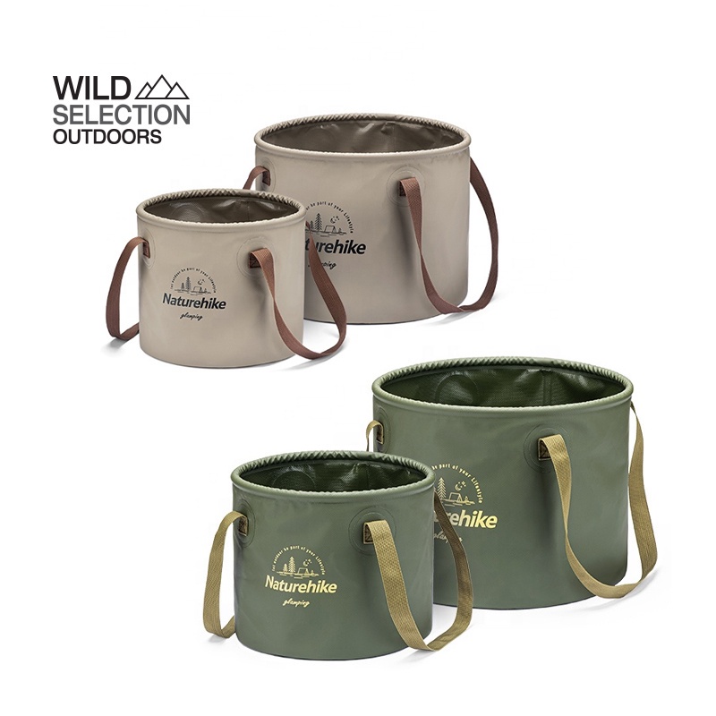 ถังตักน้ำพับได้ขนาด 10L และ 20L Foldable Round Bucket NH20SJ040 camping