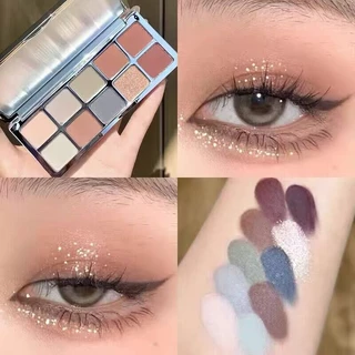 Shedella Eyeshadow Palette พาเลทอายแชโดว์สีอายแชโดว์สิบสีแต่งหน้า Contouring Palette Smoky Eye Trend
