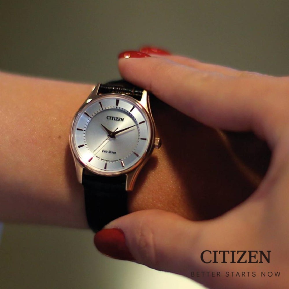 ร้านขายนาฬิกา CITIZEN Eco-Drive EM0403-02A  Leather Watch ( นาฬิกาผู้หญิงพลังงานแสง )